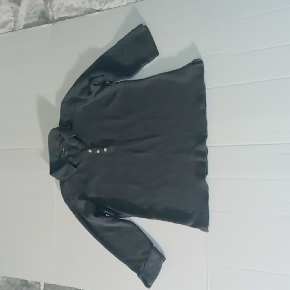 L.L.Bean Collar Shirt 3/4 Sleeve Gray Women's S REG 100% Cotton